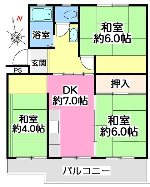 滝山団地2街区 間取図・土地図