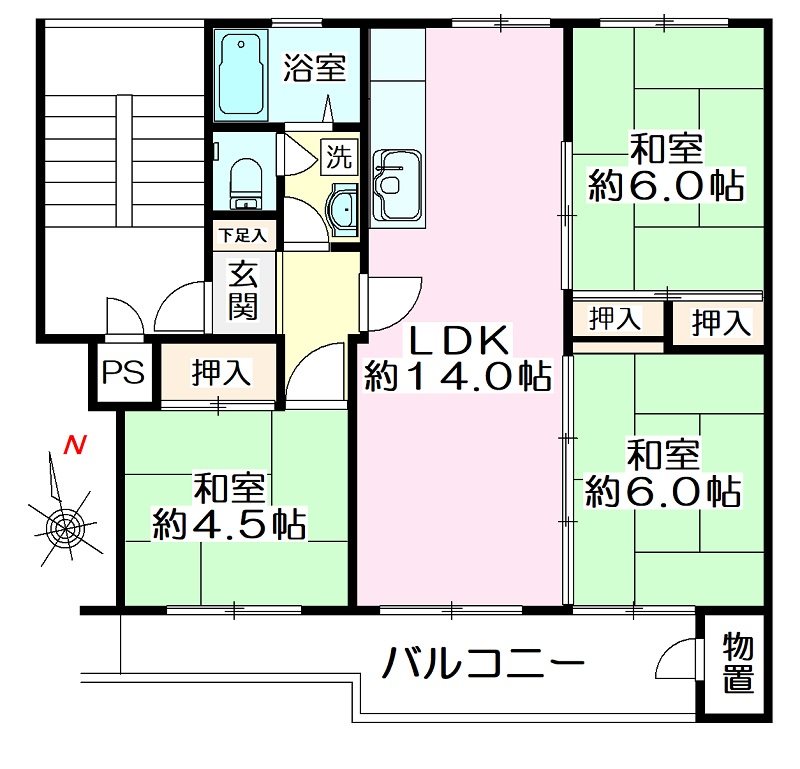 滝山団地2街区 間取図・土地図