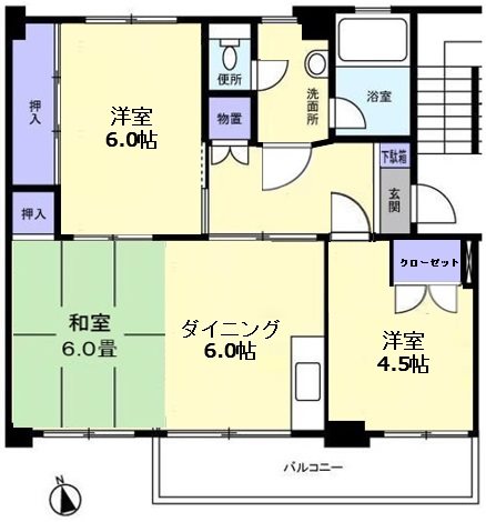 武里団地 間取図・土地図