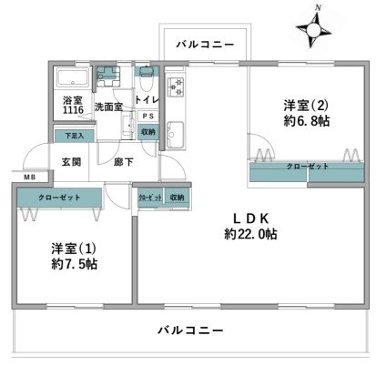 港南台つぐみ団地 間取図・土地図