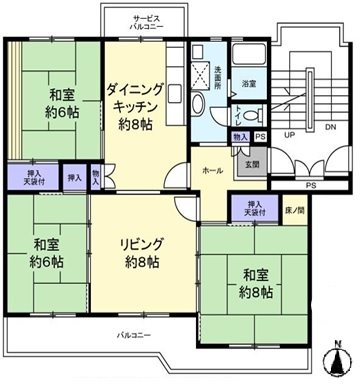 東新井団地 間取図・土地図
