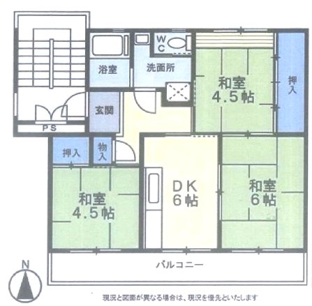 杉戸内田団地 間取図・土地図