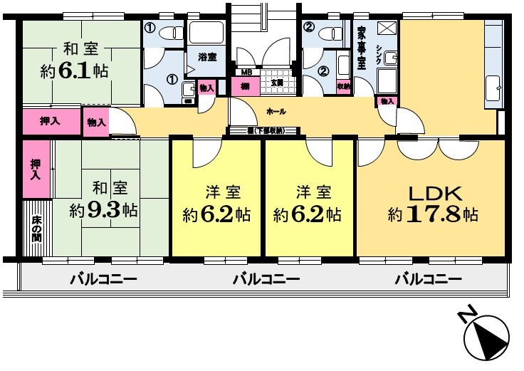 大山口住宅 間取図・土地図