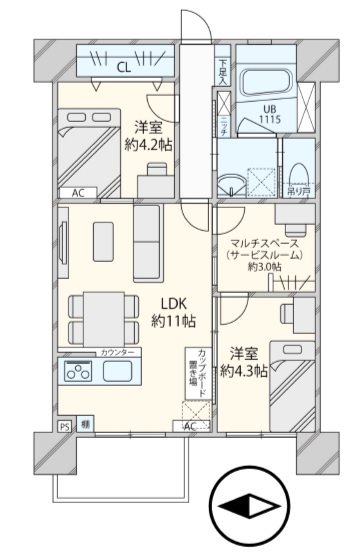 北砂四丁目住宅 間取図・土地図