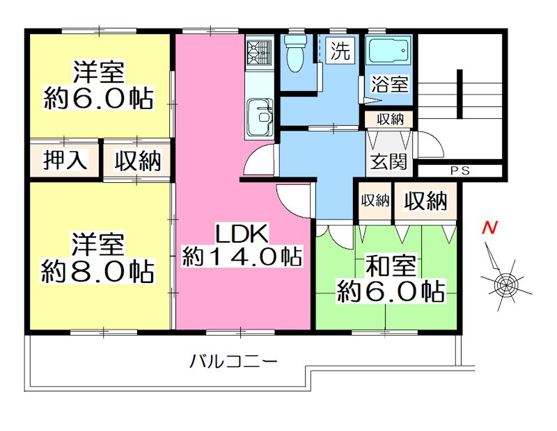 滝山第二住宅（3丁目） 間取図・土地図