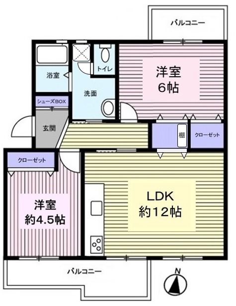 村上団地1街区 間取図・土地図