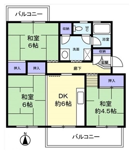 村上団地1街区 間取図・土地図