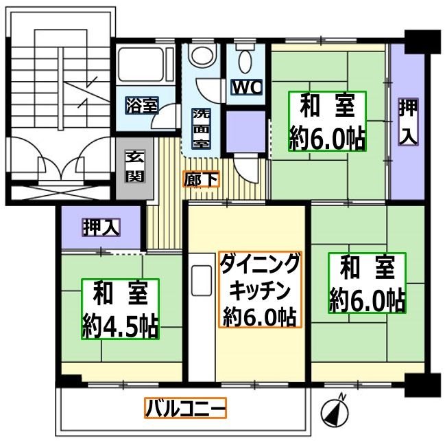 みさと団地13街区 間取図・土地図