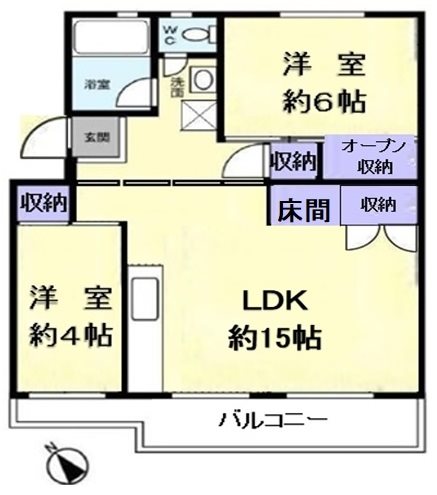 花見川団地6街区 間取図・土地図