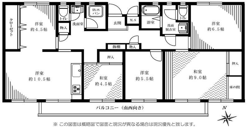 にれの木台第二住宅30棟 間取図・土地図