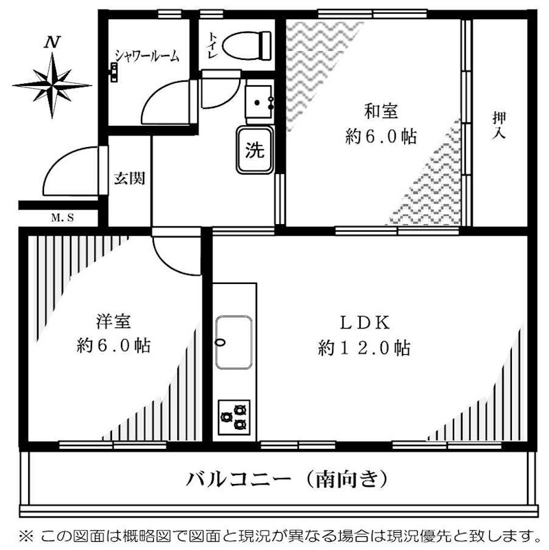 西小中台団地33棟 間取図・土地図