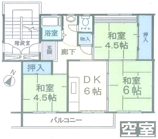 草加旭町団地 間取図・土地図