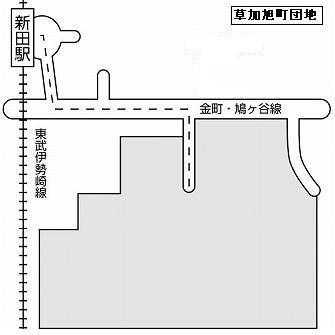 草加旭町団地 現地案内図