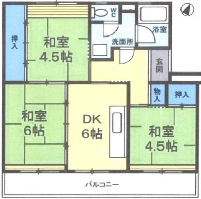 大津ヶ丘団地（1丁目） 間取図・土地図
