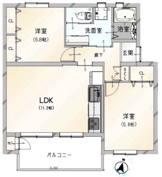 たまプラーザ団地6街区3号棟 間取図・土地図