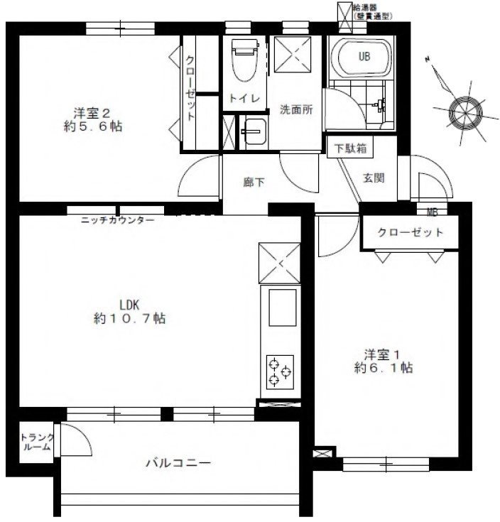 たまプラーザ団地5街区9号棟 間取図・土地図
