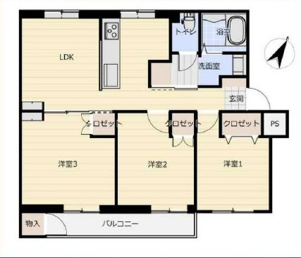 鵜野森団地 間取図・土地図
