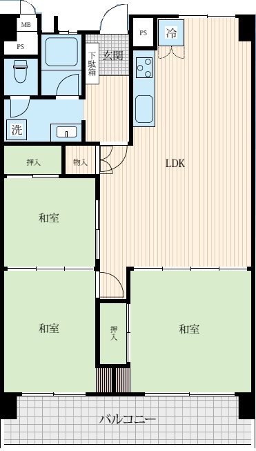 なぎさニュータウン２号棟 間取図・土地図