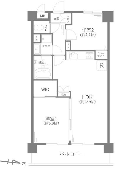 ライオンズマンション小平栄町 間取図・土地図