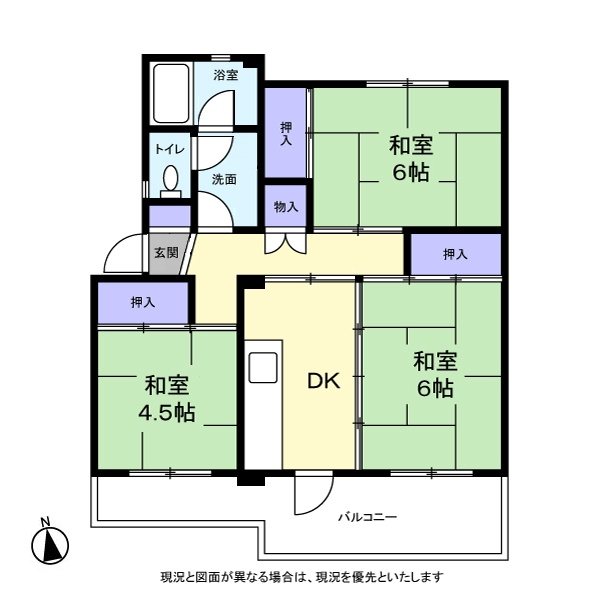鶴川6丁目団地 間取図・土地図