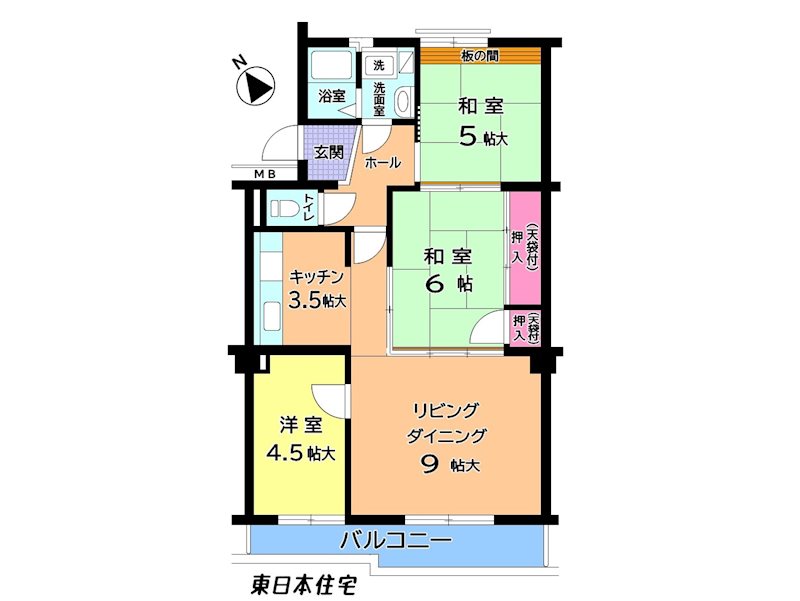 内野東団地 間取図・土地図